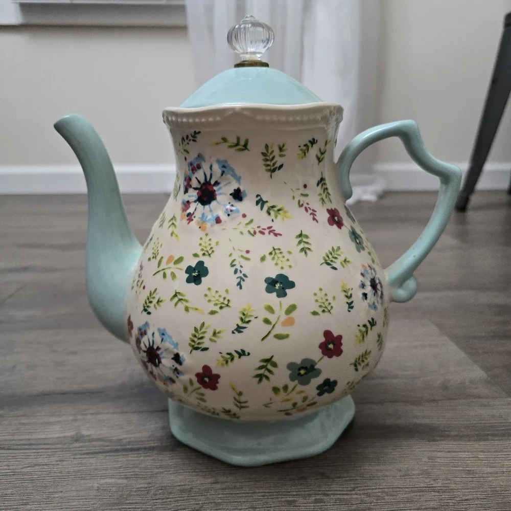 Pioneer Woman Kari 2.4 Qt Teapot With Lid Farmhouse Cottagecore Floral